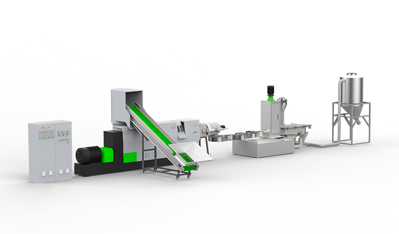 Línea de peletización para reciclaje de película con tolva densificadora